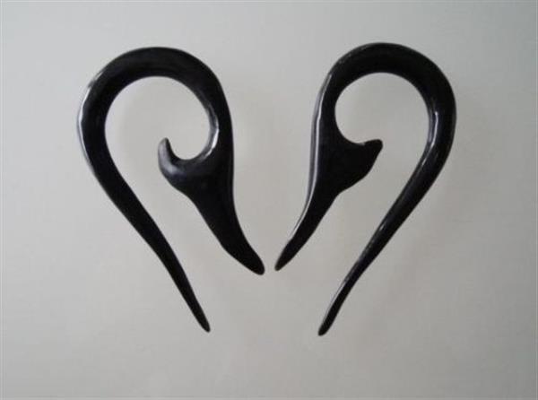 Grote foto stretcher van hoorn haak klein 4 mm. sieraden tassen en uiterlijk piercings