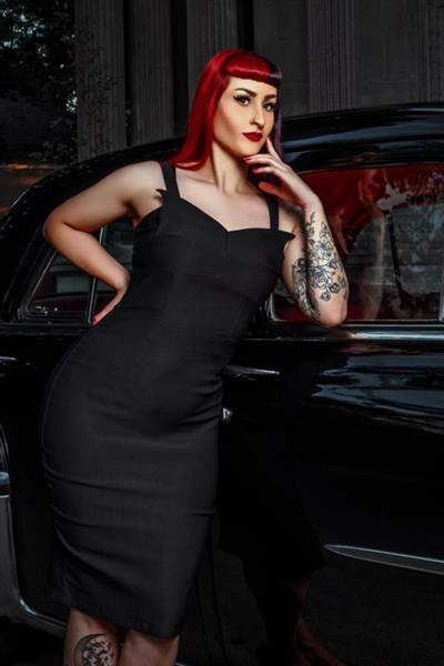 Grote foto katakomb vamp dress. kleding dames jurken en rokken