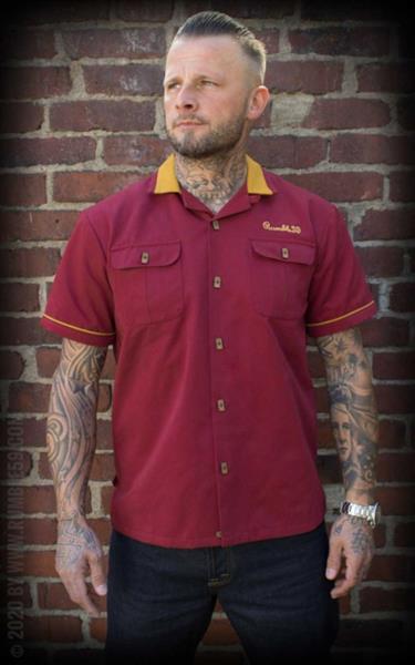 Grote foto rumble 59 bowlingshirt hang loose surf up in large. kleding heren t shirts