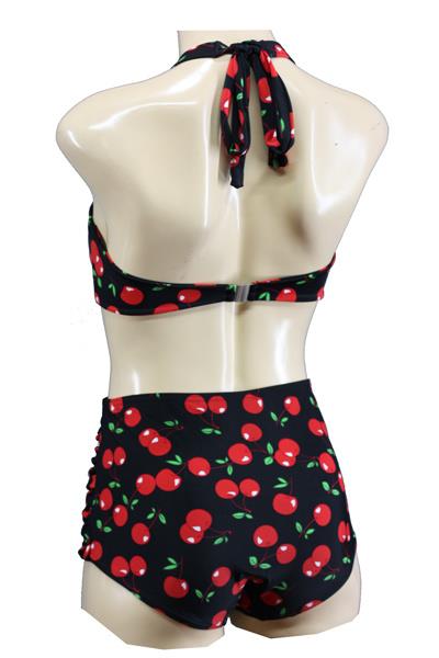 Grote foto aloha beachwear 50 bikini red cherry in medium. kleding dames badmode en zwemkleding