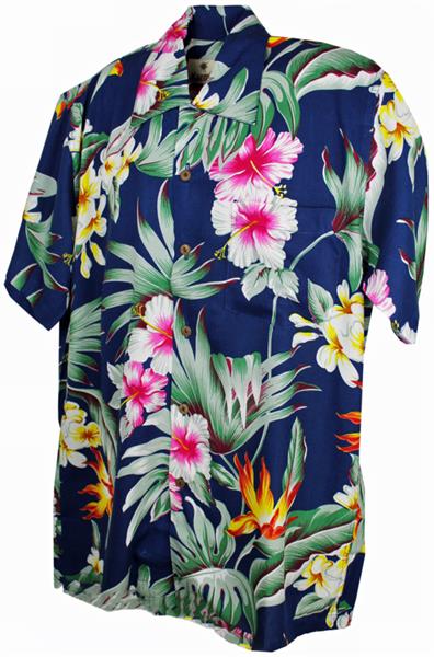 Grote foto karmakula montana blue hawaiien shirt. kleding heren t shirts