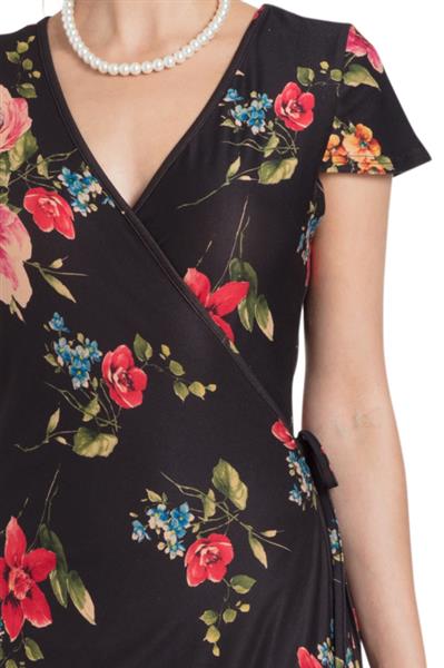 Grote foto voodoo vixen sophia floral wrap dress in small. kleding dames jurken en rokken