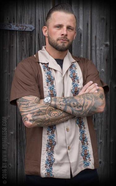 Grote foto rumble 59 lounge shirt aloha tiki in small. kleding heren t shirts