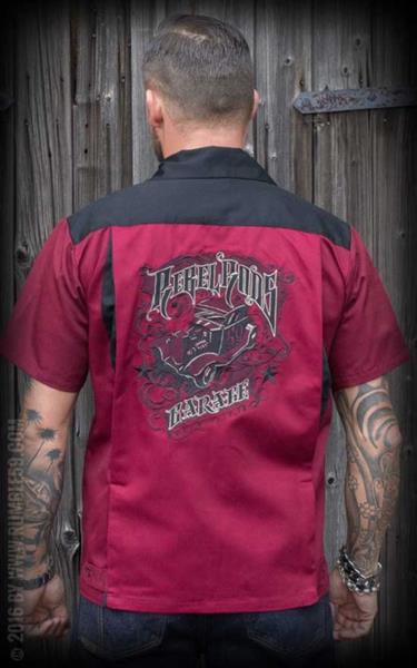 Grote foto rumble 59 bowling shirt rebel rods in small. kleding heren t shirts