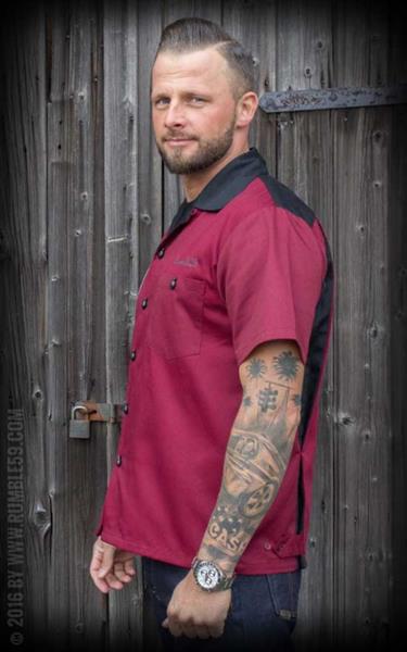Grote foto rumble 59 bowling shirt rebel rods in small. kleding heren t shirts