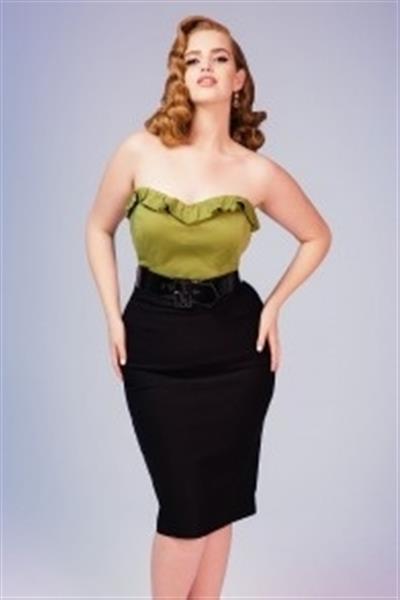 Grote foto dixiefried perfect pencil skirt in black in xlarge. kleding dames jurken en rokken