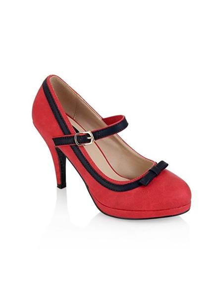 Grote foto collectif lulu hun debbie suede mary jane in red in maat 36. kleding dames overige kledingstukken