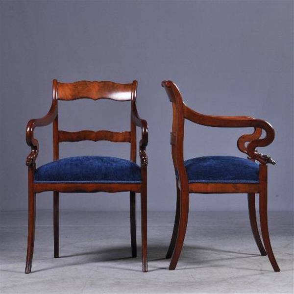 Grote foto antieke armstoelen stel van 2 hollandse biedermeier armstoelen bureaustoelen ca. 1825 no941151 antiek en kunst stoelen en banken