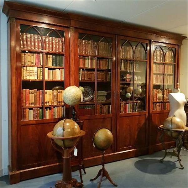 Grote foto antieke kast monumentale bibliotheekkast boekenkast 4 meter breed ca. 1820 no 258034 antiek en kunst stoelen en banken