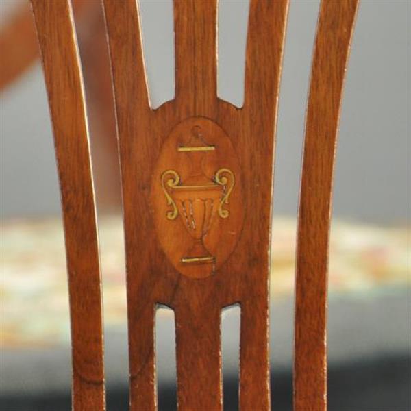 Grote foto antieke stoelen stel van 8 hepplewhite eetkamerstoelen ca. 1890 prijs incl herstofferen of resta antiek en kunst stoelen en banken