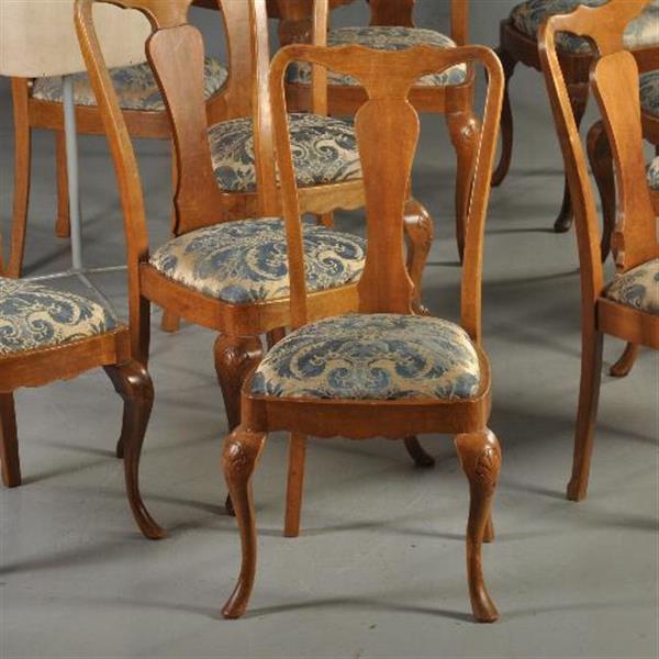 Grote foto antieke stoelen stel van 12 eetkamerstoelen ca. 1910 chippendale stijl incl. herstofferen naar wen antiek en kunst stoelen en banken