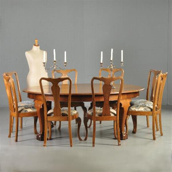 Grote foto antieke stoelen stel van 12 eetkamerstoelen ca. 1910 chippendale stijl incl. herstofferen naar wen antiek en kunst stoelen en banken
