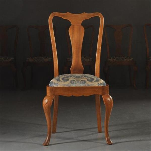 Grote foto antieke stoelen stel van 12 eetkamerstoelen ca. 1910 chippendale stijl incl. herstofferen naar wen antiek en kunst stoelen en banken