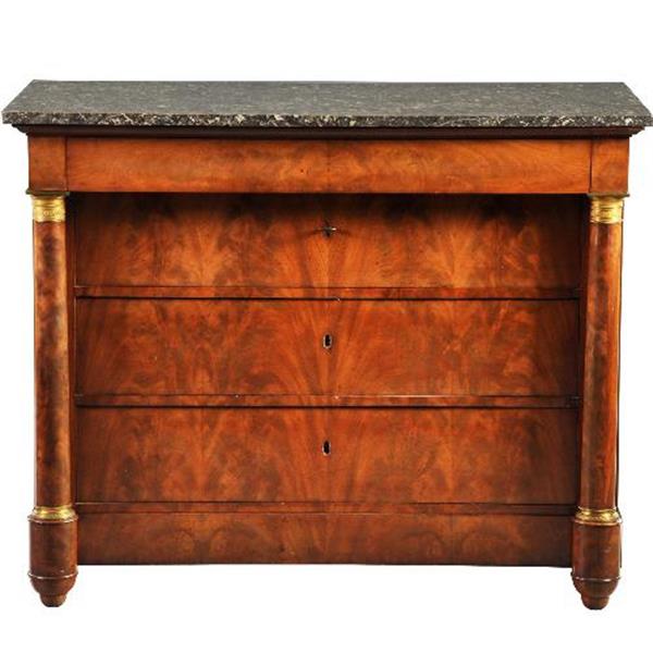 Grote foto antieke kasten grote empire commode ca. 1815 in bloemmahonie gemerkt wallaert a bruxelles met antiek en kunst stoelen en banken