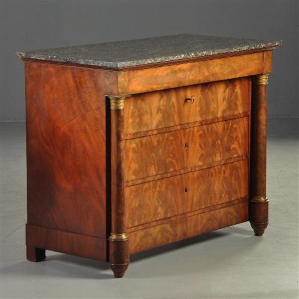 Grote foto antieke kasten grote empire commode ca. 1815 in bloemmahonie gemerkt wallaert a bruxelles met antiek en kunst stoelen en banken