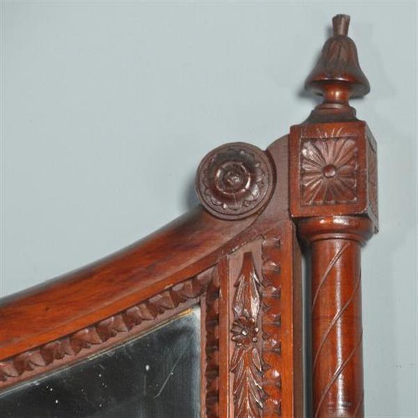 Grote foto antieke spiegels reusachtige halspiegel met jardini re ca. 1875 hollands mahonie no.411569 hoogt antiek en kunst spiegels