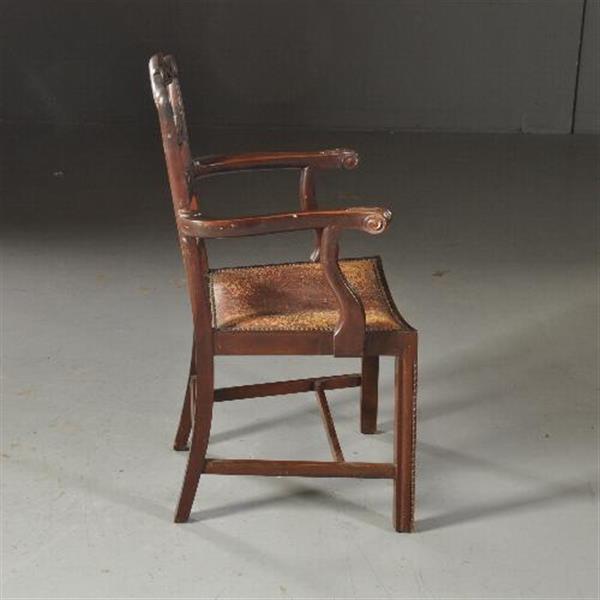 Grote foto antieke stoelen stel van 8 mahonie ladderbacks vm norman stacey 1910 bekleding naar wens no.481 antiek en kunst stoelen en banken