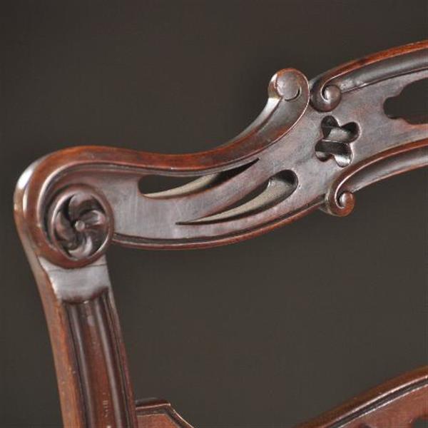 Grote foto antieke stoelen stel van 8 mahonie ladderbacks vm norman stacey 1910 bekleding naar wens no.481 antiek en kunst stoelen en banken