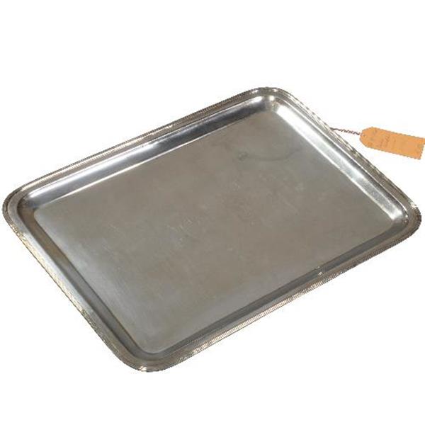 Grote foto antieke dienbladen groot strak en zwaar uitgevoerd silver plated dienblad ca. 1910 no.921732 antiek en kunst overige in antiek gebruiksvoorwerpen
