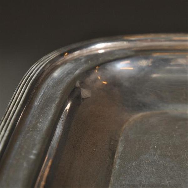 Grote foto antieke dienbladen groot strak en zwaar uitgevoerd silver plated dienblad ca. 1910 no.921732 antiek en kunst overige in antiek gebruiksvoorwerpen