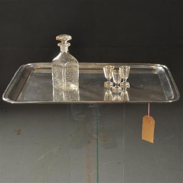 Grote foto antieke dienbladen groot strak en zwaar uitgevoerd silver plated dienblad ca. 1910 no.921732 antiek en kunst overige in antiek gebruiksvoorwerpen