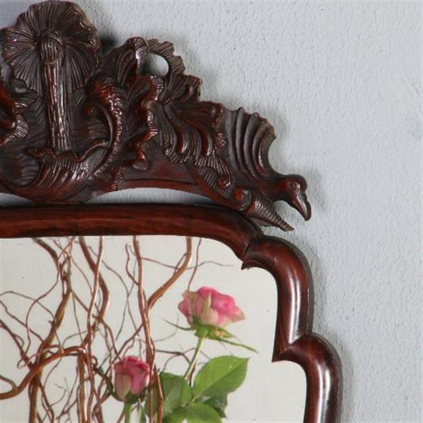 Grote foto antieke spiegels kleine soester spiegel in notenhout met bijpassend kroontje ca. 1800 no.520605 antiek en kunst spiegels