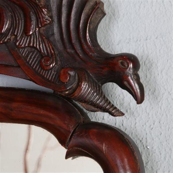 Grote foto antieke spiegels kleine soester spiegel in notenhout met bijpassend kroontje ca. 1800 no.520605 antiek en kunst spiegels