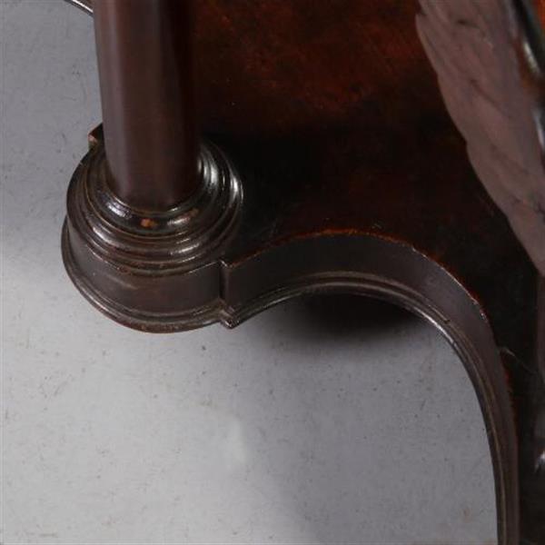 Grote foto antieke tafels kapitale empire stijl bibliotheektafel schrijftafel ca. 1920 met vier gevleugelde antiek en kunst stoelen en banken
