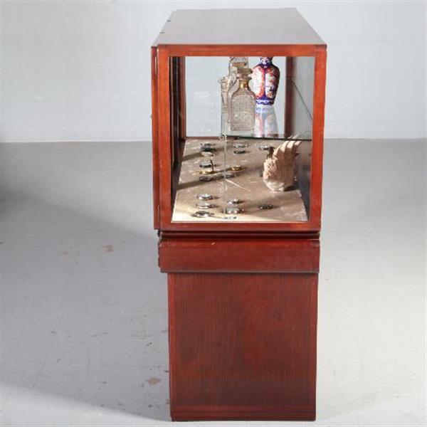 Grote foto antieke kast mahonie vitrine amsterdamse school ca. 1915 met 4 kine laden no.591036 antiek en kunst stoelen en banken