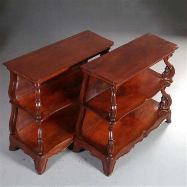 Grote foto antieke sidetables stel van 2 museale wandtafels gesigneerd no.591038 antiek en kunst stoelen en banken