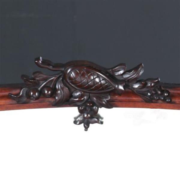 Grote foto antieke kast lage mahonie kast dressoir met spiegel serpentine shaped ca. 1870 met spiegelwand antiek en kunst spiegels