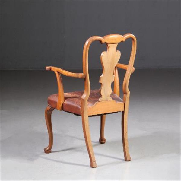 Grote foto antieke stoelen stel van 8 eetkamerstoelen 2 met armleuningen ca. 1920 prijs incl bekleding naar antiek en kunst stoelen en banken