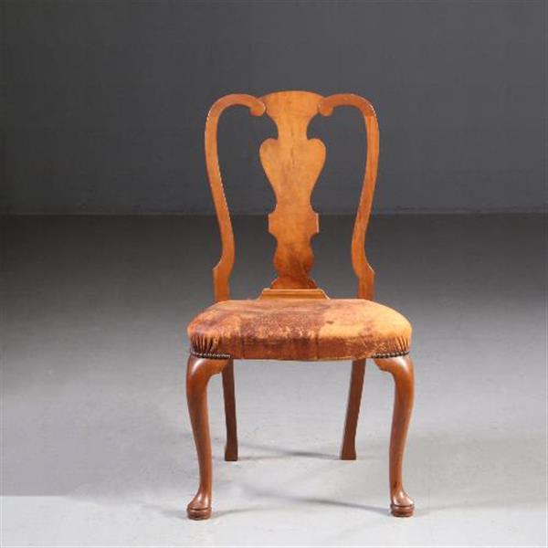Grote foto antieke stoelen stel van 8 eetkamerstoelen 2 met armleuningen ca. 1920 prijs incl bekleding naar antiek en kunst stoelen en banken