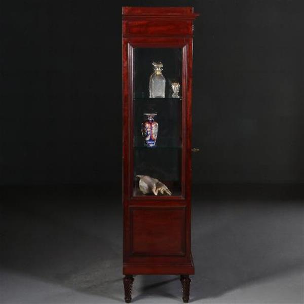 Grote foto antieke kast hollandse mahonie empire stijl vitrine ca. 1880 met brons beslag no.662716 antiek en kunst stoelen en banken