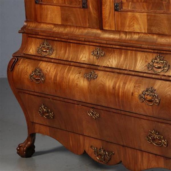 Grote foto antieke kast reusachtig hollands louis seize kabinet ca.1770 in blond bloemmahonie no.670421 antiek en kunst stoelen en banken