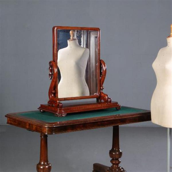 Grote foto antieke victoriaanse kapspiegel kleine passpiegel ca. 1875 in mahoniehout no. 702544 hoogte 0 8 antiek en kunst spiegels