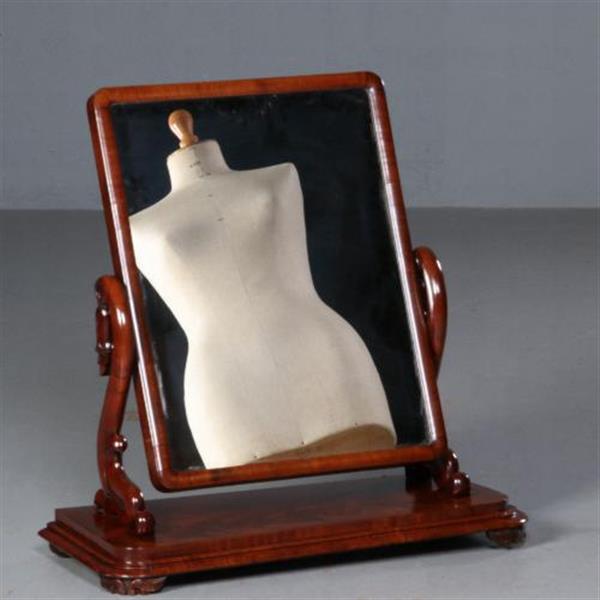 Grote foto antieke victoriaanse kapspiegel kleine passpiegel ca. 1875 in mahoniehout no. 702544 hoogte 0 8 antiek en kunst spiegels