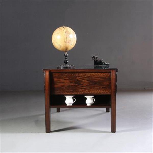 Grote foto antieke bureaus groot coromandel bureau met bureaustoel art deco ca. 1910 no.702548 antiek en kunst stoelen en banken