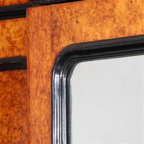 Grote foto antieke kast horrix willem iii kast ca. 1870 in blond thuya wortel met zwart gepolitoerd lijstwerk antiek en kunst stoelen en banken