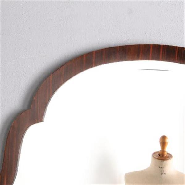 Grote foto antieke spiegel grote art deco palissander wandspiegel ca. 1925 frankrijk 111 x 85 cm no.481879 antiek en kunst spiegels