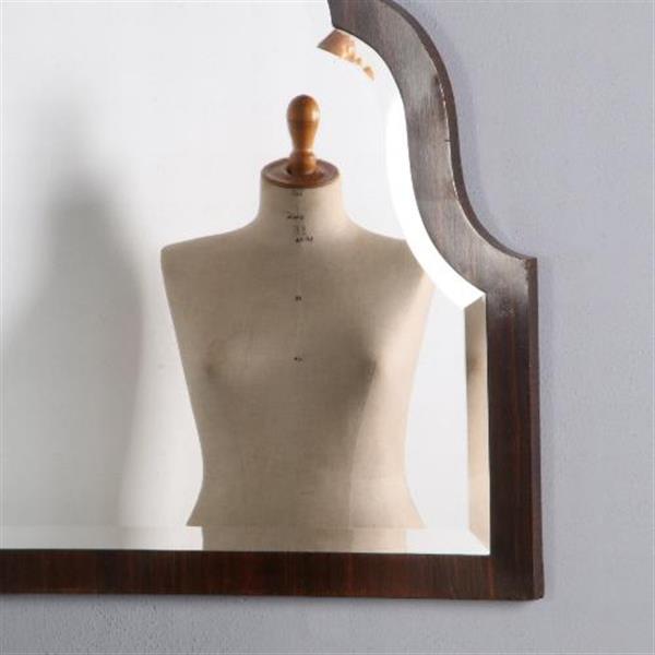 Grote foto antieke spiegel grote art deco palissander wandspiegel ca. 1925 frankrijk 111 x 85 cm no.481879 antiek en kunst spiegels