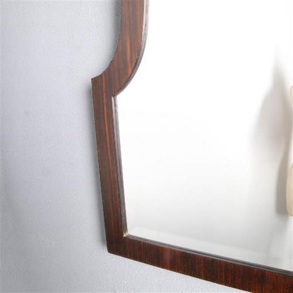 Grote foto antieke spiegel grote art deco palissander wandspiegel ca. 1925 frankrijk 111 x 85 cm no.481879 antiek en kunst spiegels