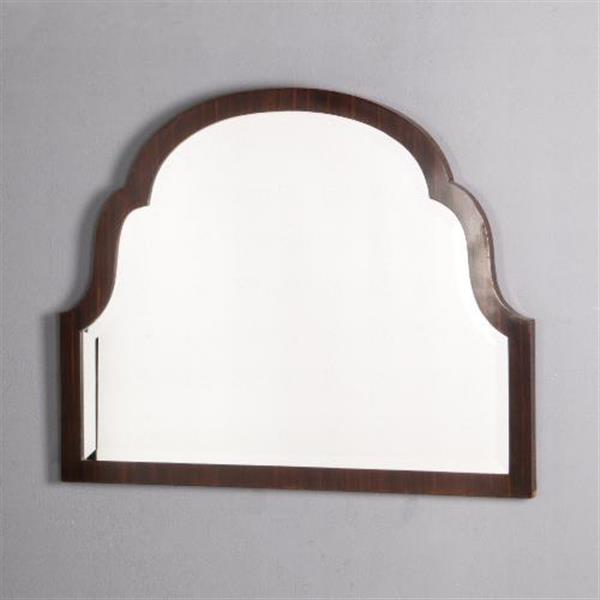 Grote foto antieke spiegel grote art deco palissander wandspiegel ca. 1925 frankrijk 111 x 85 cm no.481879 antiek en kunst spiegels