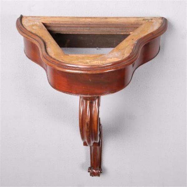 Grote foto antiek wandconsole wandtafel in mahonie ca. 1850 met marmer no.470444 antiek en kunst stoelen en banken