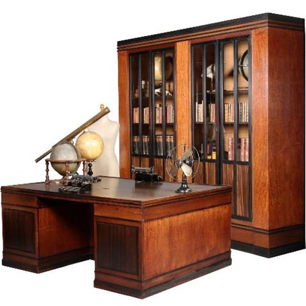 Grote foto art deco herenkamer zeer groot bureau n boekenkast pander ca. 1915 no.155074 antiek en kunst overige in antiek gebruiksvoorwerpen