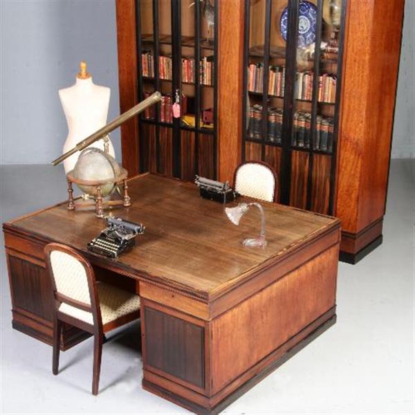 Grote foto art deco herenkamer zeer groot bureau n boekenkast pander ca. 1915 no.155074 antiek en kunst overige in antiek gebruiksvoorwerpen