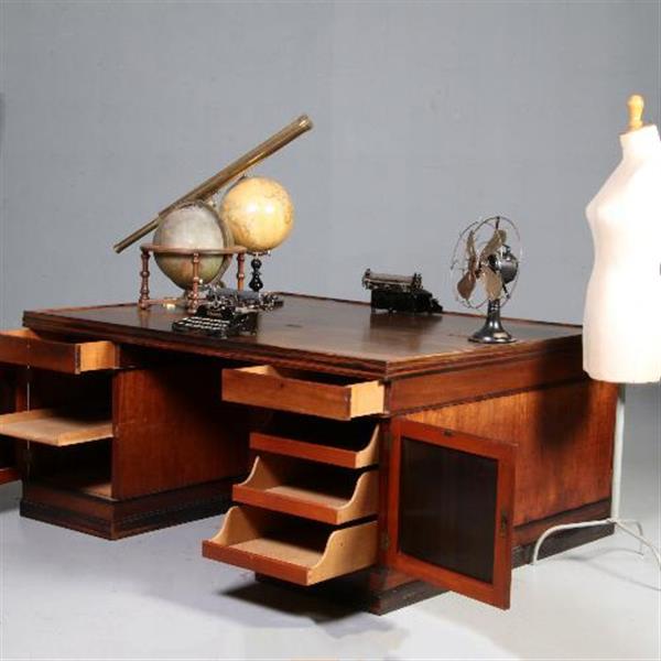 Grote foto art deco herenkamer zeer groot bureau n boekenkast pander ca. 1915 no.155074 antiek en kunst overige in antiek gebruiksvoorwerpen