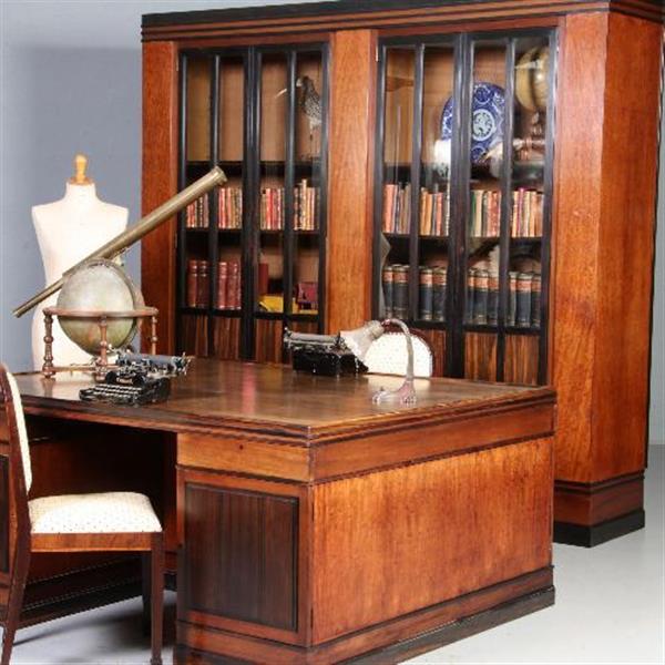 Grote foto art deco herenkamer zeer groot bureau n boekenkast pander ca. 1915 no.155074 antiek en kunst overige in antiek gebruiksvoorwerpen