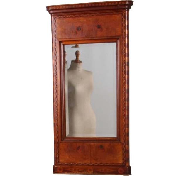 Grote foto antieke spiegels rijk ingelegde noten en mahonie spiegel met facet geslepen glas no.752837 hoogte antiek en kunst spiegels