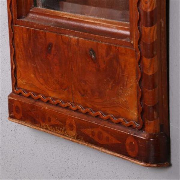 Grote foto antieke spiegels rijk ingelegde noten en mahonie spiegel met facet geslepen glas no.752837 hoogte antiek en kunst spiegels